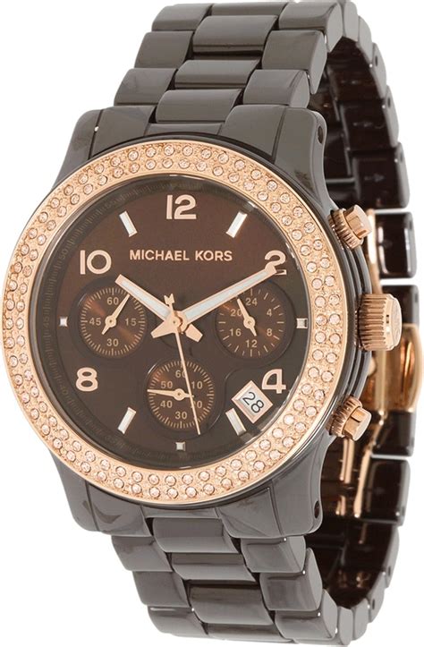 michael kors chocolate ceramic watch|glitz watch.